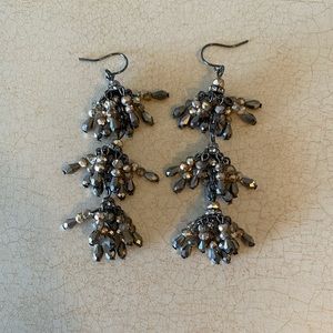 Vintage Beaded Chandelier Style Drop Earrings
